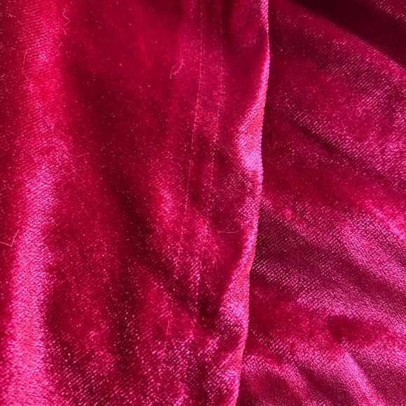 NEW Jay Jay Brand Deep Cranberry long sleeve v neck pleated velour bodycon dress - Picture 12 of 16